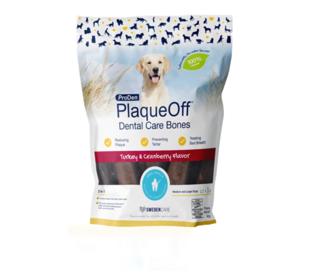 PLAQUE OFF DENTAL CARE BONES, okus puretine i brusnice